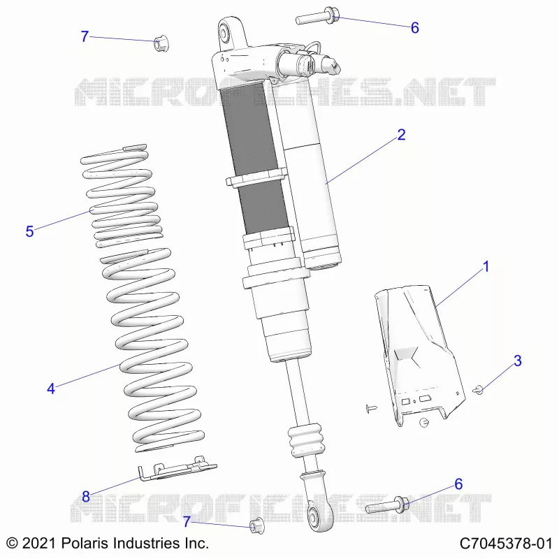 SUSPENSION, REAR MONTAJE DE DESCARGA, DELUXE
