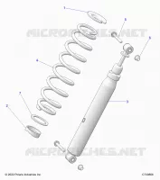 SUSPENSION, REAR MONTAJE DE DESCARGA EVAP