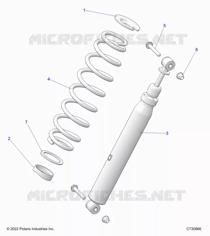 SUSPENSION, REAR MONTAJE DE DESCARGA EVAP