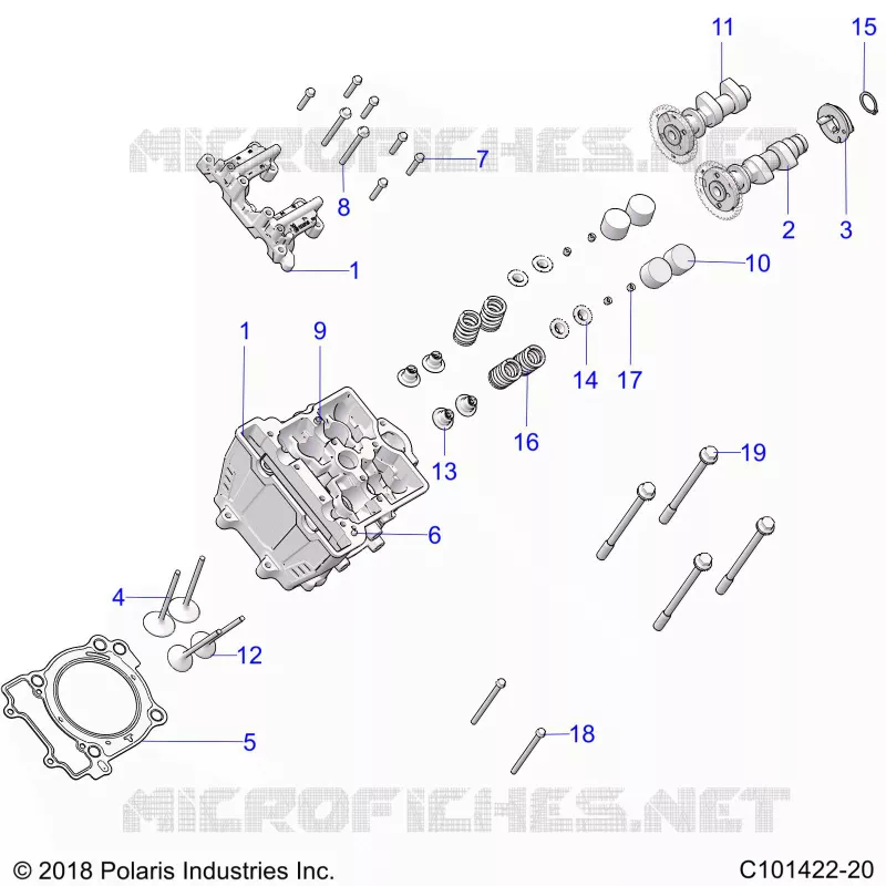 ENGINE, CULATA, CAMS AND VALVES