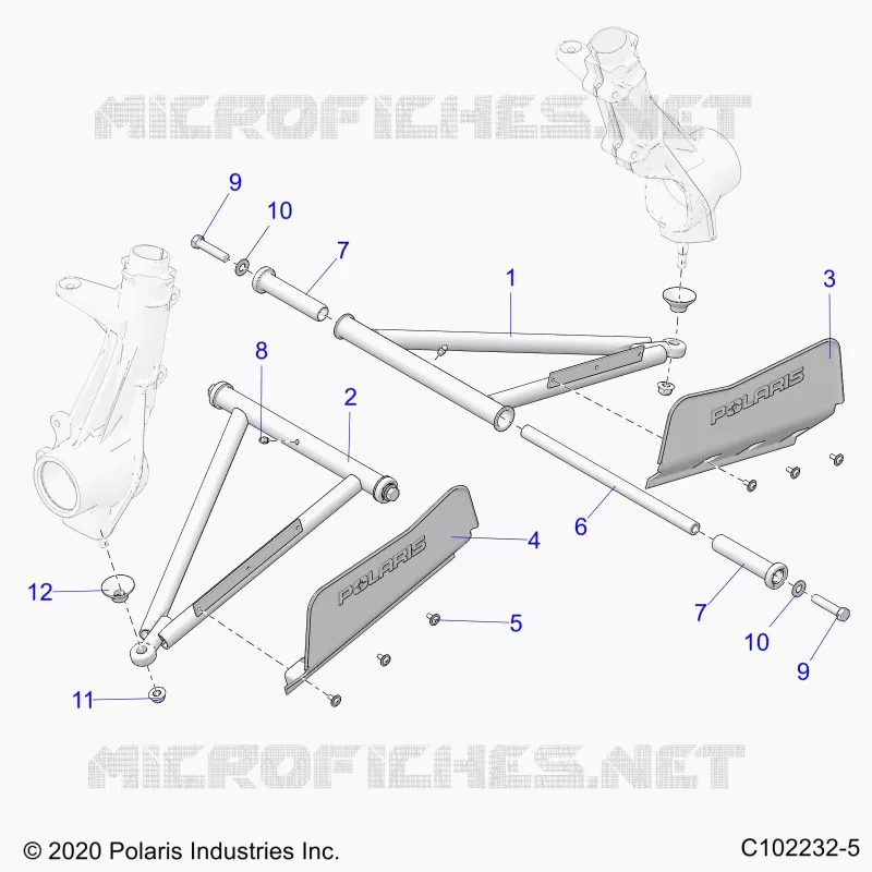 SUSPENSION, A-ARM AND PUNTAL MOUNTING