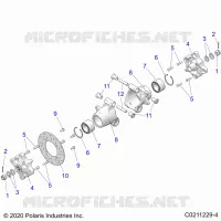 SUSPENSION TRASERA HUBS, CARRIER AND BRAKE DISC