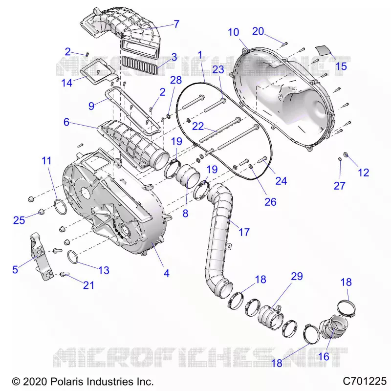 TREN, CLUTCH COVER AND DUCTING