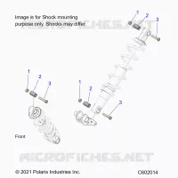 SUSPENSION, MONTAJE DE DESCARGA, REAR SUSP.