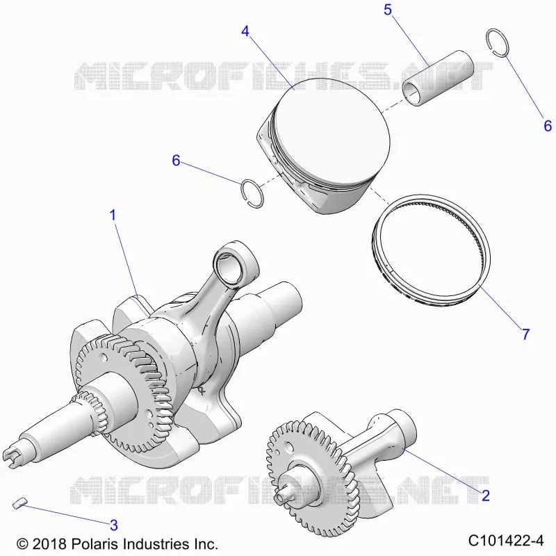 ENGINE, CIGUEÑAL, PISTON AND BALANCE SHAFT