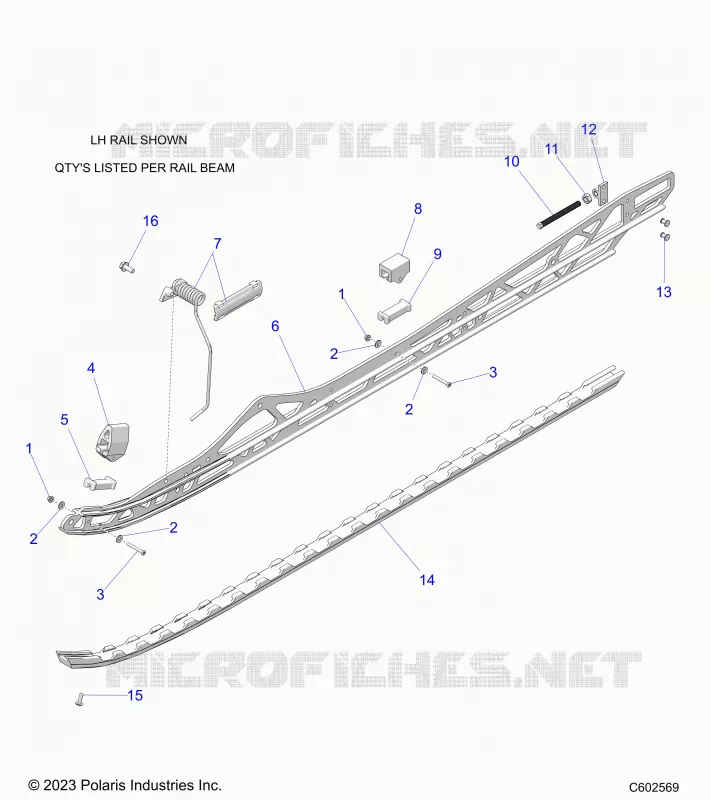 SUSPENSION, RAIL BEAM ASM, LH/RH
