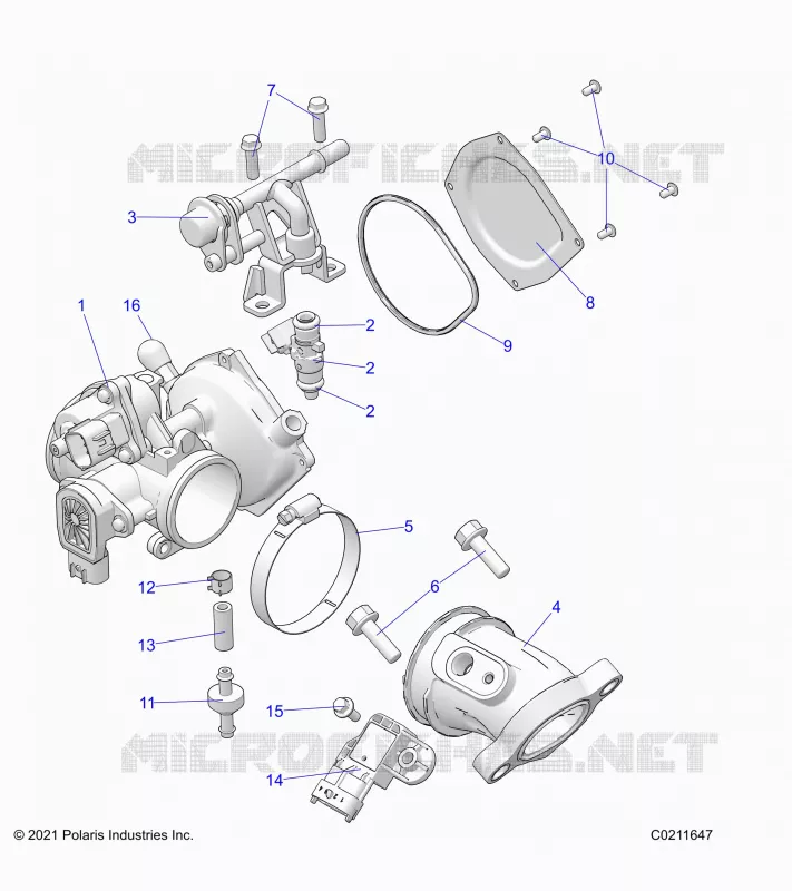 ENGINE, CUERPO DE MARIPOSA AND FUEL RAIL