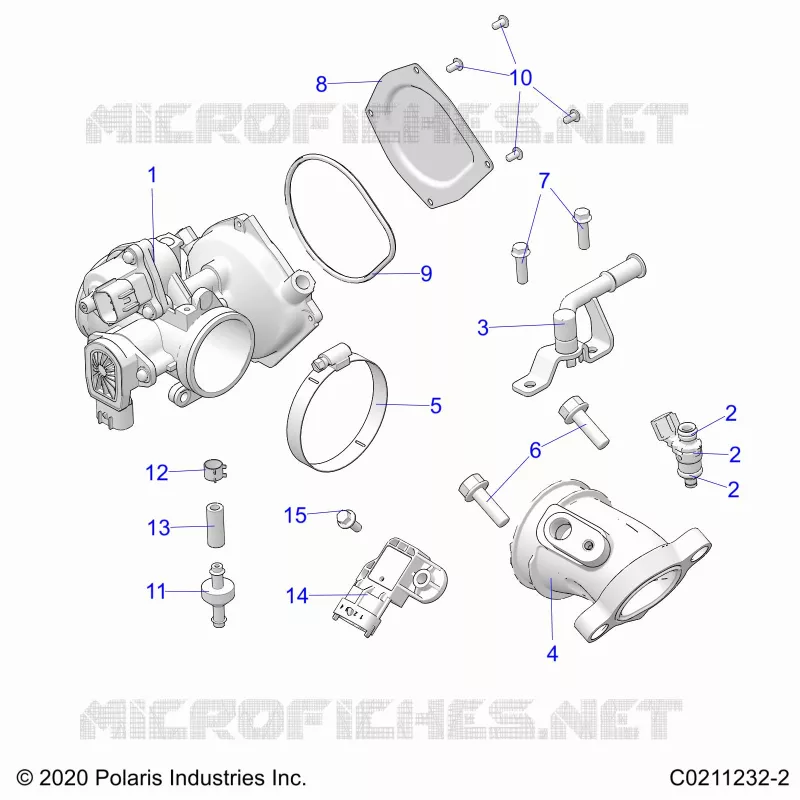 ENGINE, CUERPO DE MARIPOSA AND FUEL RAIL