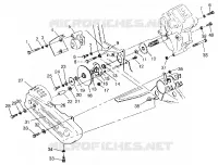 CAJA DE ENGRANAJES/FRENO and cubierta de la cadena MOUNTING SWEDISH 4x4 400L S948140 (4926912691C004)