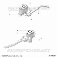 BRAKES, FRONT BRAKE LEVER AND CILINDRO MAESTRO