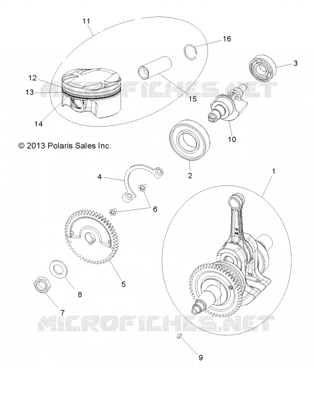 MOTOR, CIGUEÑAL, PISTÓN AND BALANCE SHAFT