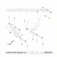 SUSPENSION, MONTAJE DE DESCARGA (FT/RT)
