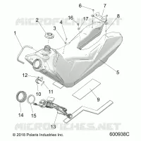 SISTEMA DE COMBUSTIBLE, FUEL TANK ASM.
