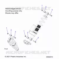 SUSPENSION, MONTAJE DE DESCARGA, REAR SUSP.