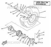 RUEDA DELANTERA AND BRAKE ASSEMBLY. (4911991199030A)