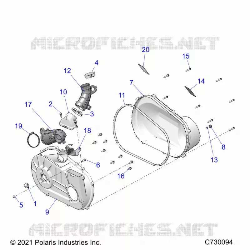 TREN, CLUTCH COVER AND DUCTING