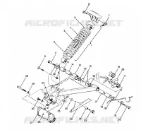 SWING ARM WELDMENT AND SHOCK TRASERO ASSEMBLY (4913501350021A)