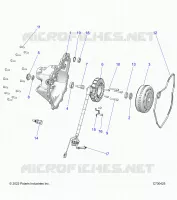 ENGINE, STATOR COVER AND FLYRUEDA