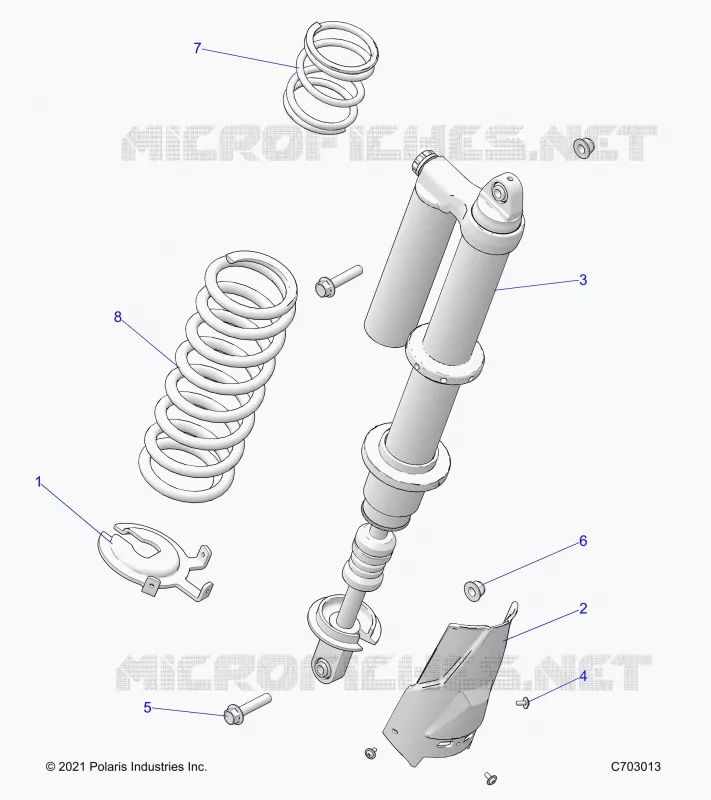 SUSPENSION, REAR MONTAJE DE DESCARGA, STANDARD/PREMIUM