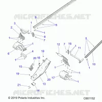 CHASSIS, PROTECCIÃ³N DEL EMBRAGUE, FOOTRESTS, TUNNEL GRIPS