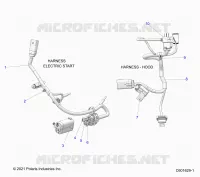 ELECTRICA, WIRE HARNESS, HOOD, ELEC. START