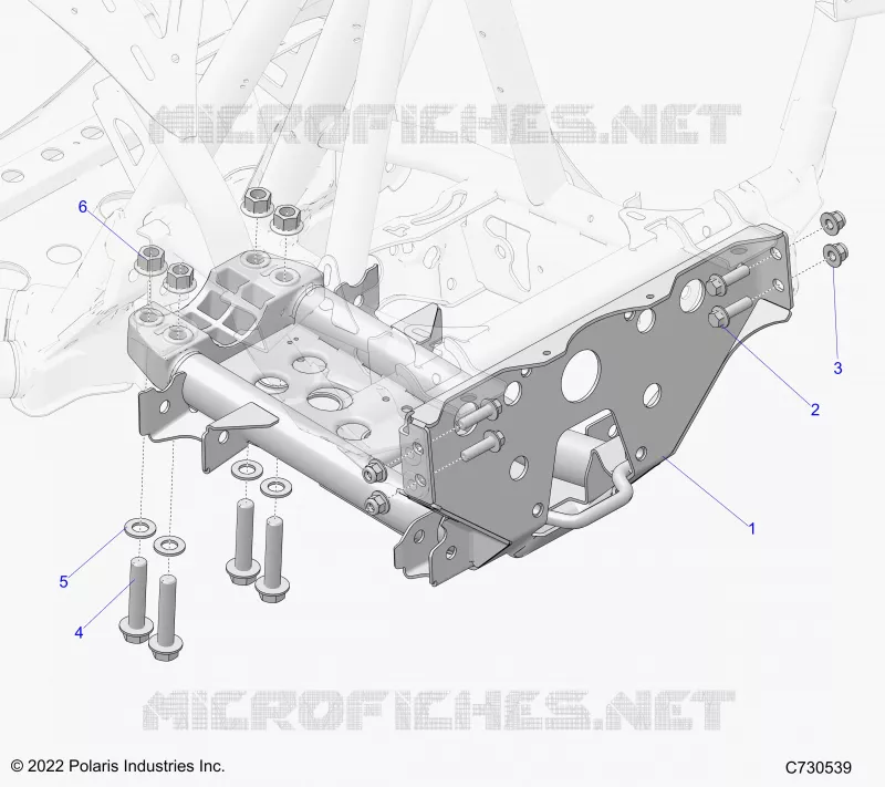CHASIS, MOUNTING, FRONT GEARCASE