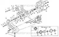 CAJA DE ENGRANAJES/FRENO and cubierta de la cadena MOUNTING Sportsman 400L W97AC38C (4939673967C004)