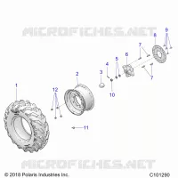 RUEDAS, FRONT TIRE AND BRAKE DISC -A18SDA57F1/SDE57F1 (C101290)