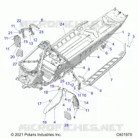 CHASSIS, PROTECCIÃ³N DEL EMBRAGUE, FOOTRESTS, AND RUNNING BOARDS