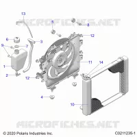 ENGINE, SISTEMA DE REFRIGERACIÃ“N, RADIATOR, FAN & OVERFLOW BOTTLE