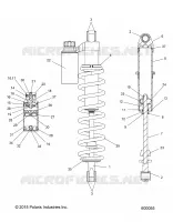 SUSPENSION, SHOCK TRASERO TRACK, W/RES.