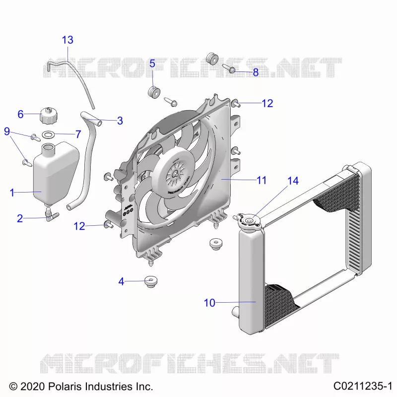 ENGINE, SISTEMA DE REFRIGERACIÃ“N, RADIATOR, FAN & OVERFLOW BOTTLE