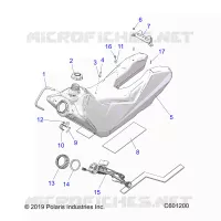 SISTEMA DE COMBUSTIBLE, FUEL TANK ASM.
