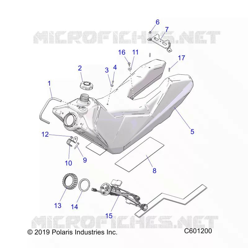 SISTEMA DE COMBUSTIBLE, FUEL TANK ASM.