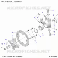 SUSPENSIÃ“N DELANTERA HUB, KNUCKLE AND BRAKE DISC