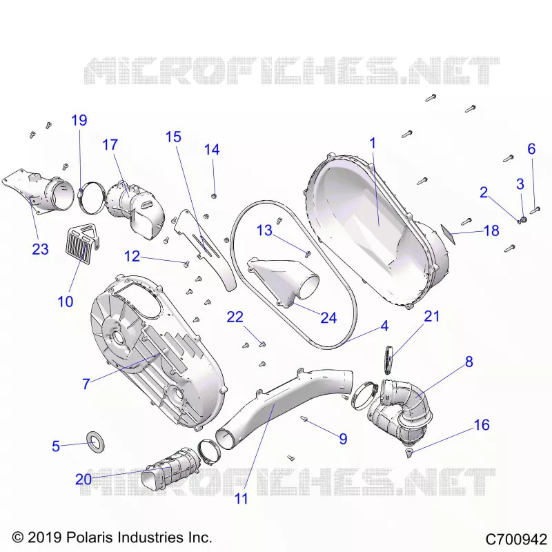 TREN, CLUTCH COVER AND DUCTING