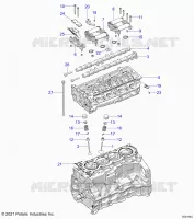 ENGINE, HEAD ASM AND VÃLVULAS