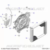 ENGINE, SISTEMA DE REFRIGERACIÃ“N, RADIATOR, FAN & OVERFLOW BOTTLE