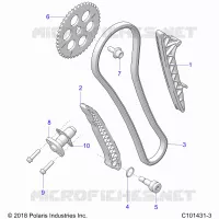 LA CADENA DE LEVAS AND TENSIONER