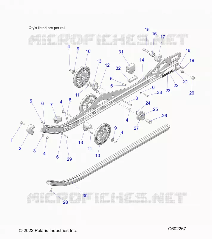 SUSPENSION, RAIL BEAM LH/RH