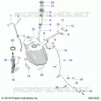 SISTEMA DE COMBUSTIBLE, FUEL TANK ASM.