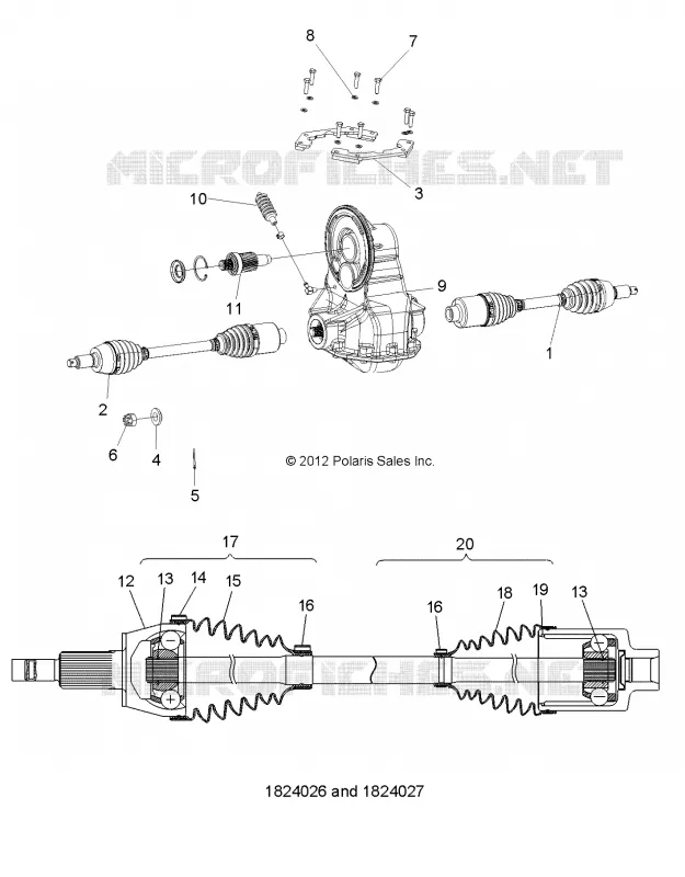 DRIVE LINE, CAJA DE ENGRANAJES and HALF SHAFT