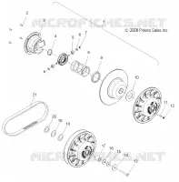 TREN, SECONDARY EMBRAGUE AND DRIVE BELT