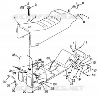ASIENTO Y TANQUE DE GAS Storm 0975782, Storm S.E. H975782, European Storm S.E. E9 (4937823782A007)
