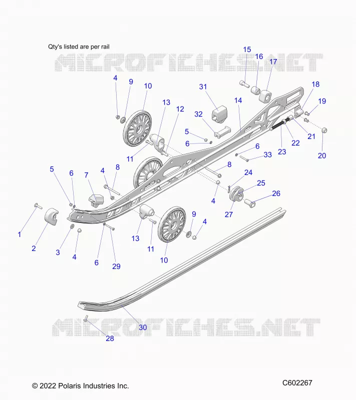SUSPENSION, RAIL BEAM LH/RH