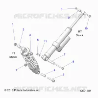 SUSPENSION, MONTAJE DE DESCARGA, REAR SUSP.