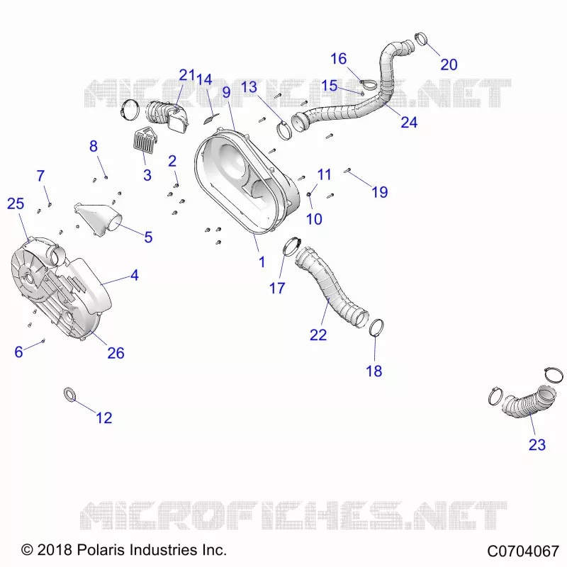 TREN, CLUTCH COVER AND DUCTING
