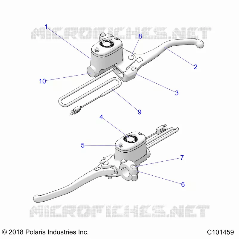 FRENO FRONTAL BRAKE LEVER AND MASTER CYLINDER