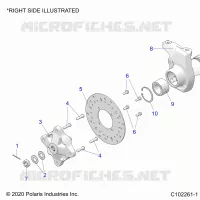 SUSPENSIÃ“N DELANTERA HUB, CARRIER, AND BRAKE DISC
