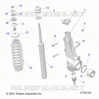 SUSPENSION, PUNTAL DELANTERO